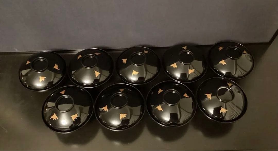 9客　木箱　懐石道具 吸物椀　50~60年前　工芸品 茶懐石　お椀　祇園　一力亭