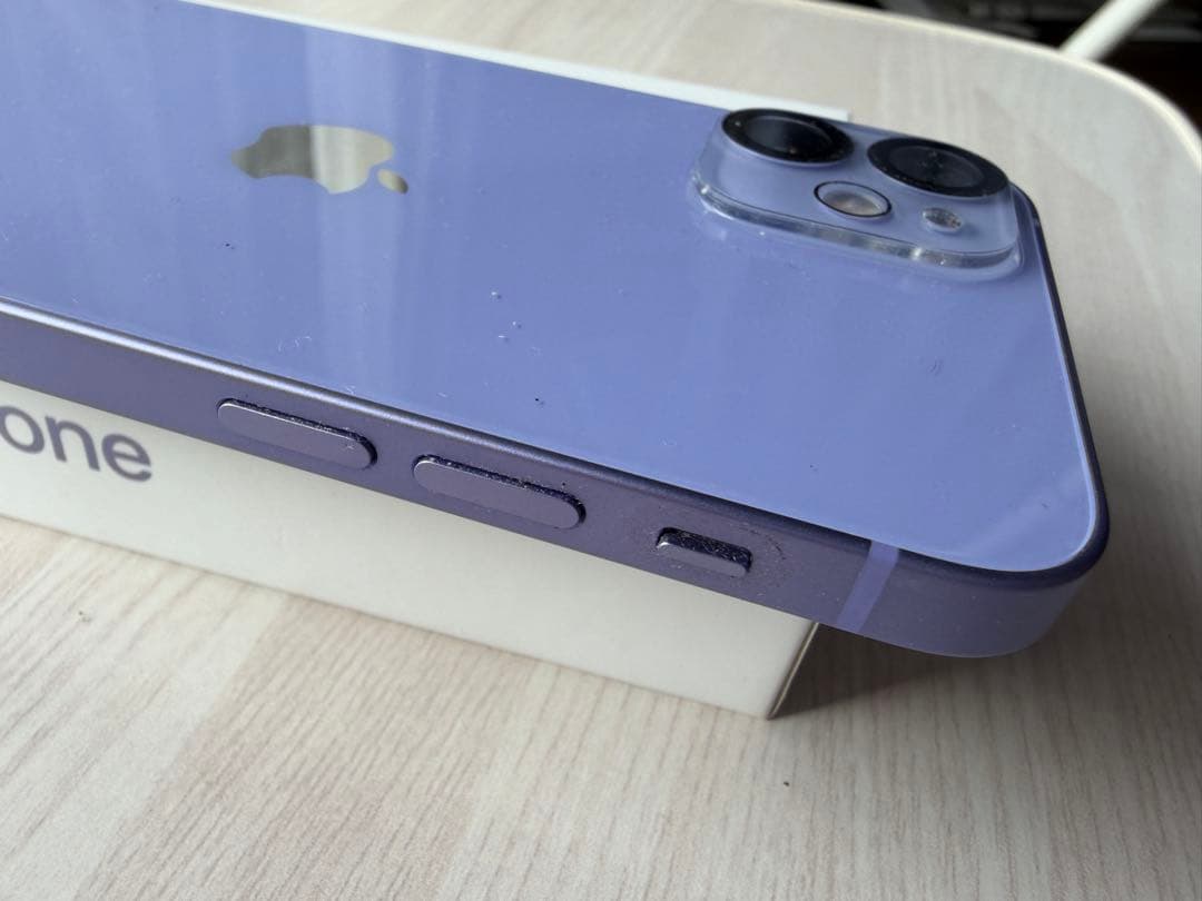 Apple iPhone 12mini 128GB パープル 本体 新フィルム付