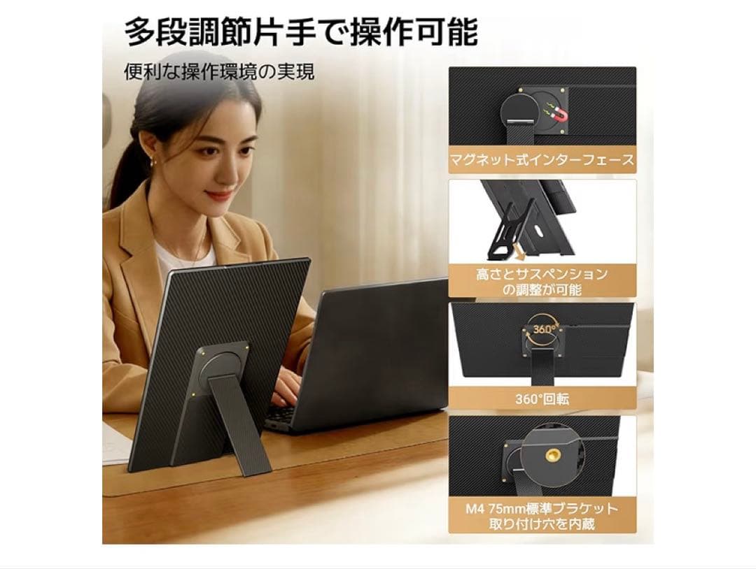 モバイルモニター 16インチ モバイルディスプレイ エコメルカリ便限定