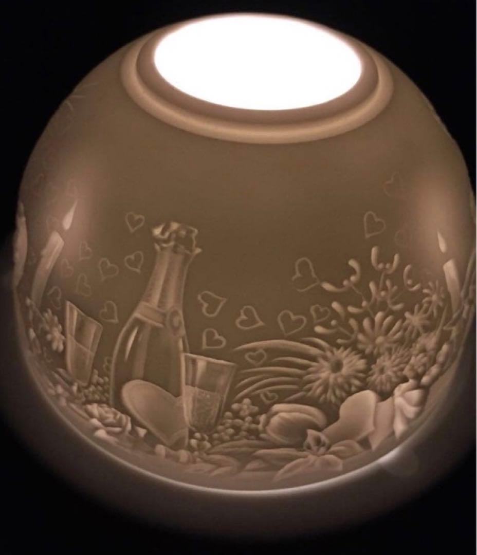 値下げlimogesフランス製￼磁器￼の天使ランプキャンドル付き￼ 美品レア物￼