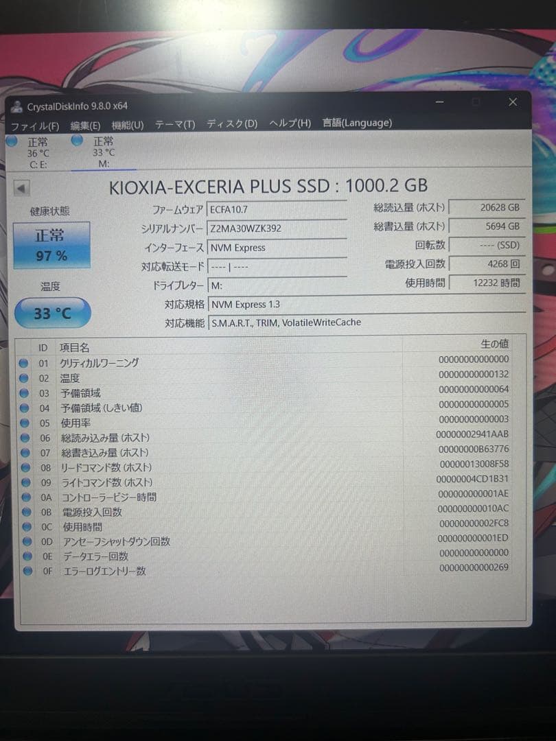 内蔵型SSD KIOXIA EXCERIA PLUS G2 1TB SSD