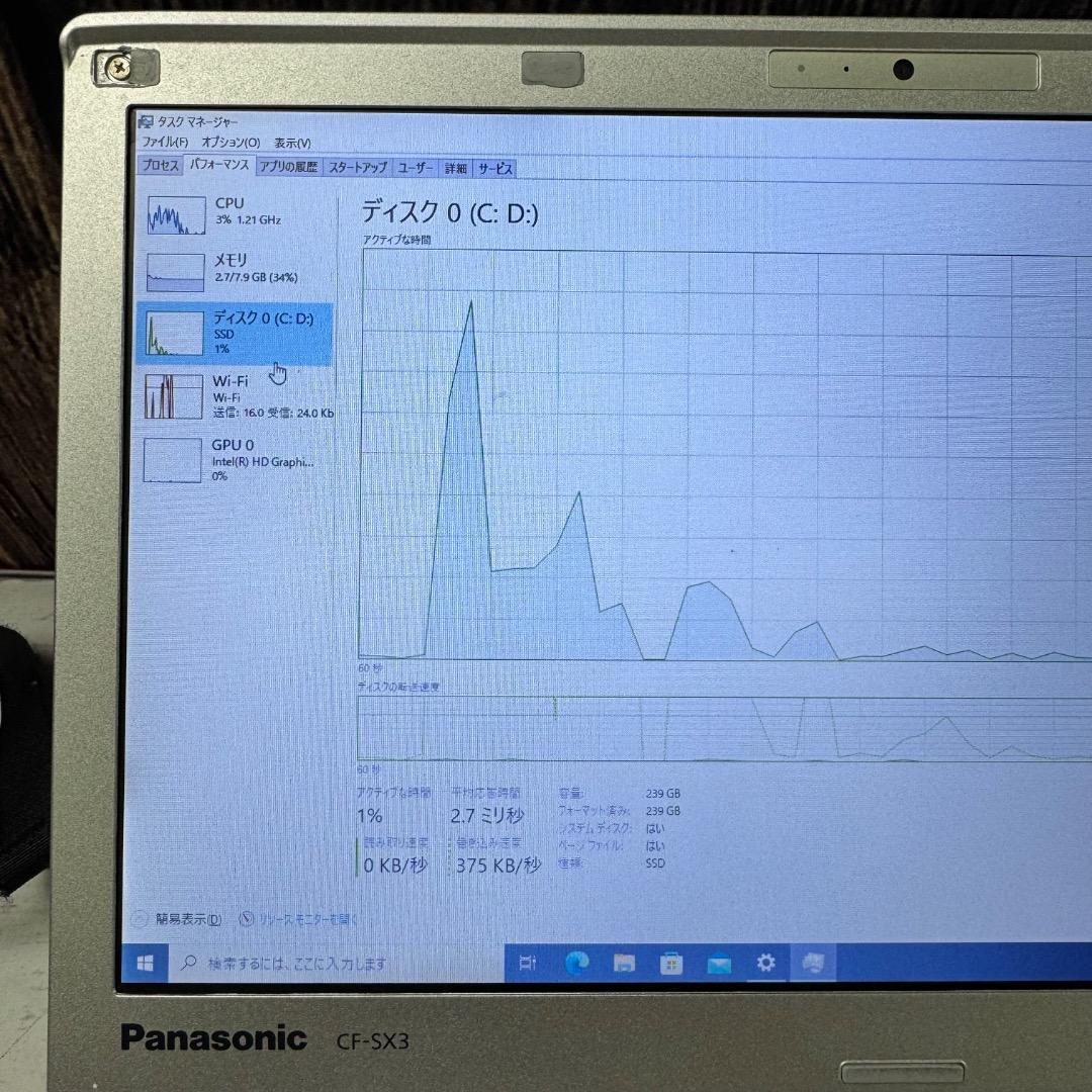 Panasonic Let's note CF-SX3 ノートPC 12.1型