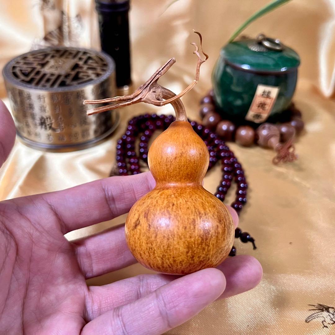 瓢箪飾り 瓢箪 龍の頭付 茶道具 ひょうたん 縁起物 開運 置物 葫蘆 手作り