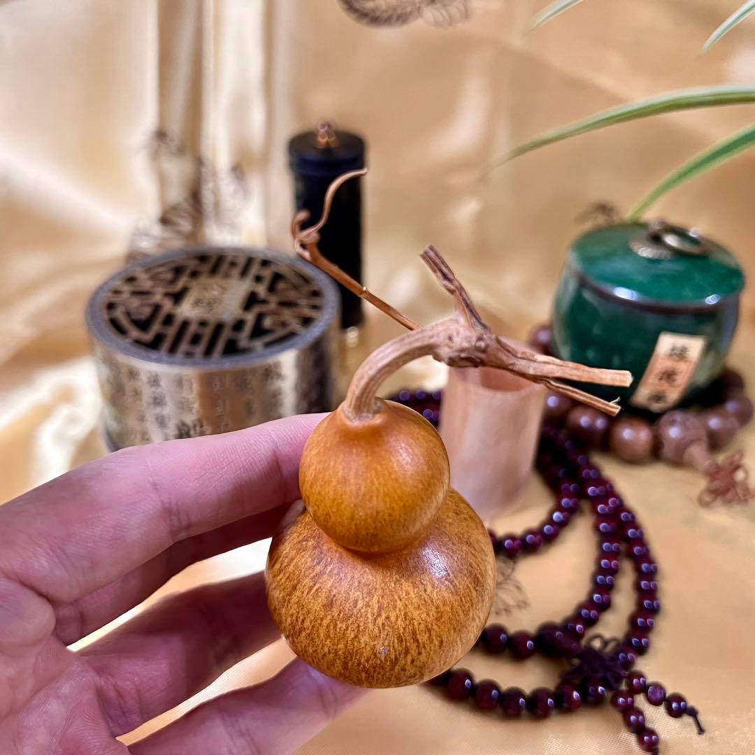 瓢箪飾り 瓢箪 龍の頭付 茶道具 ひょうたん 縁起物 開運 置物 葫蘆 手作り
