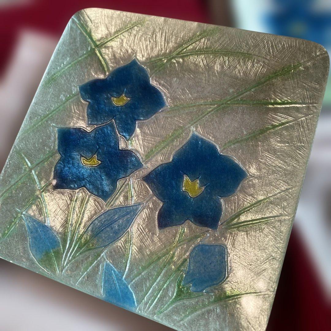 希少　新品未使用　安藤七宝店　七宝焼　小皿　ANDO クロワゾネ　工芸品