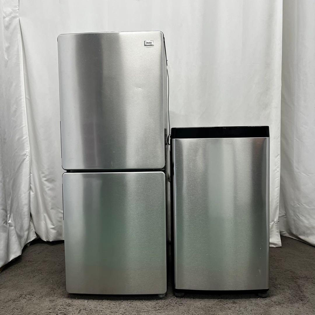 180　洗濯機　冷蔵庫　24年製　小型　家電セット　シルバー　設置無料　安い‼️
