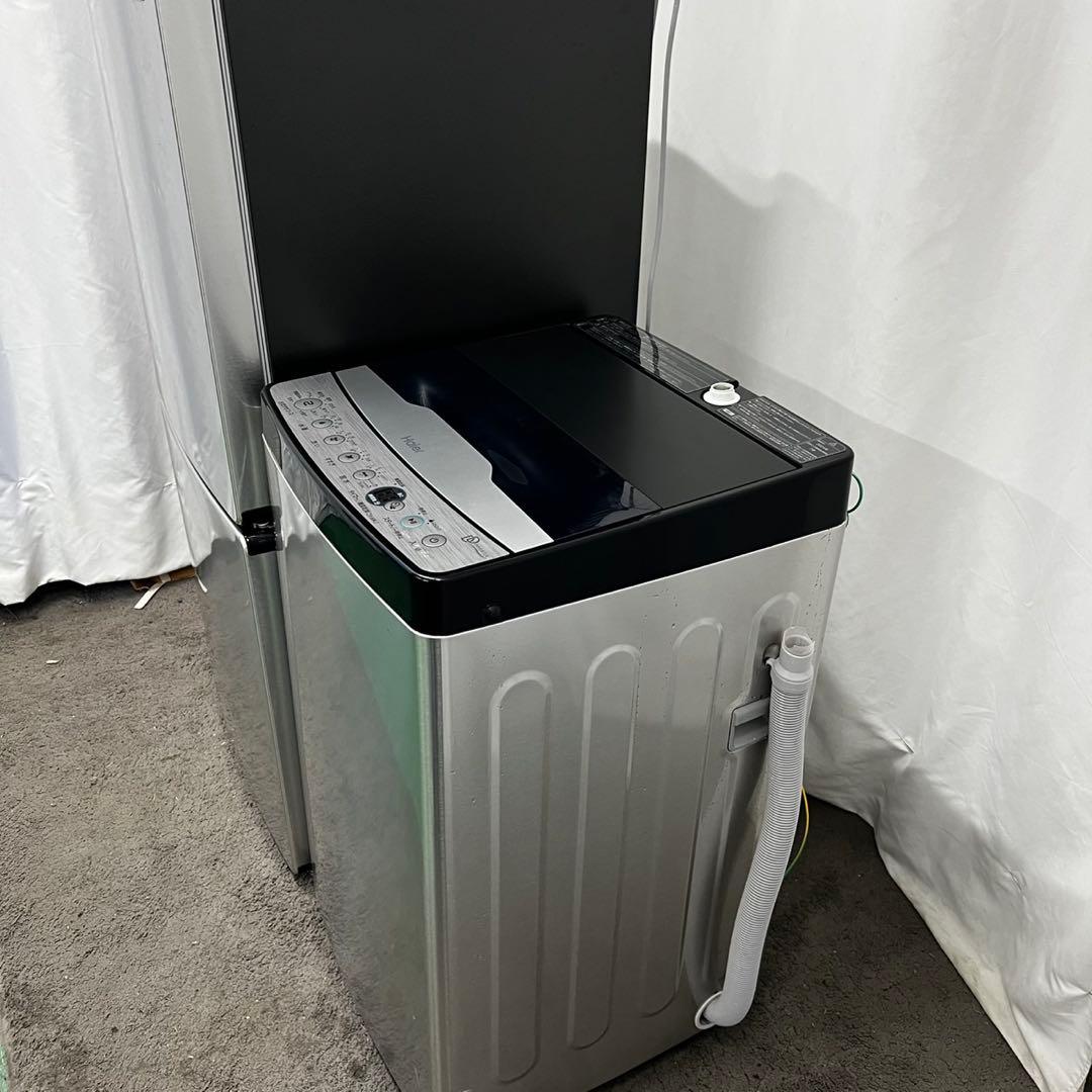 180　洗濯機　冷蔵庫　24年製　小型　家電セット　シルバー　設置無料　安い‼️