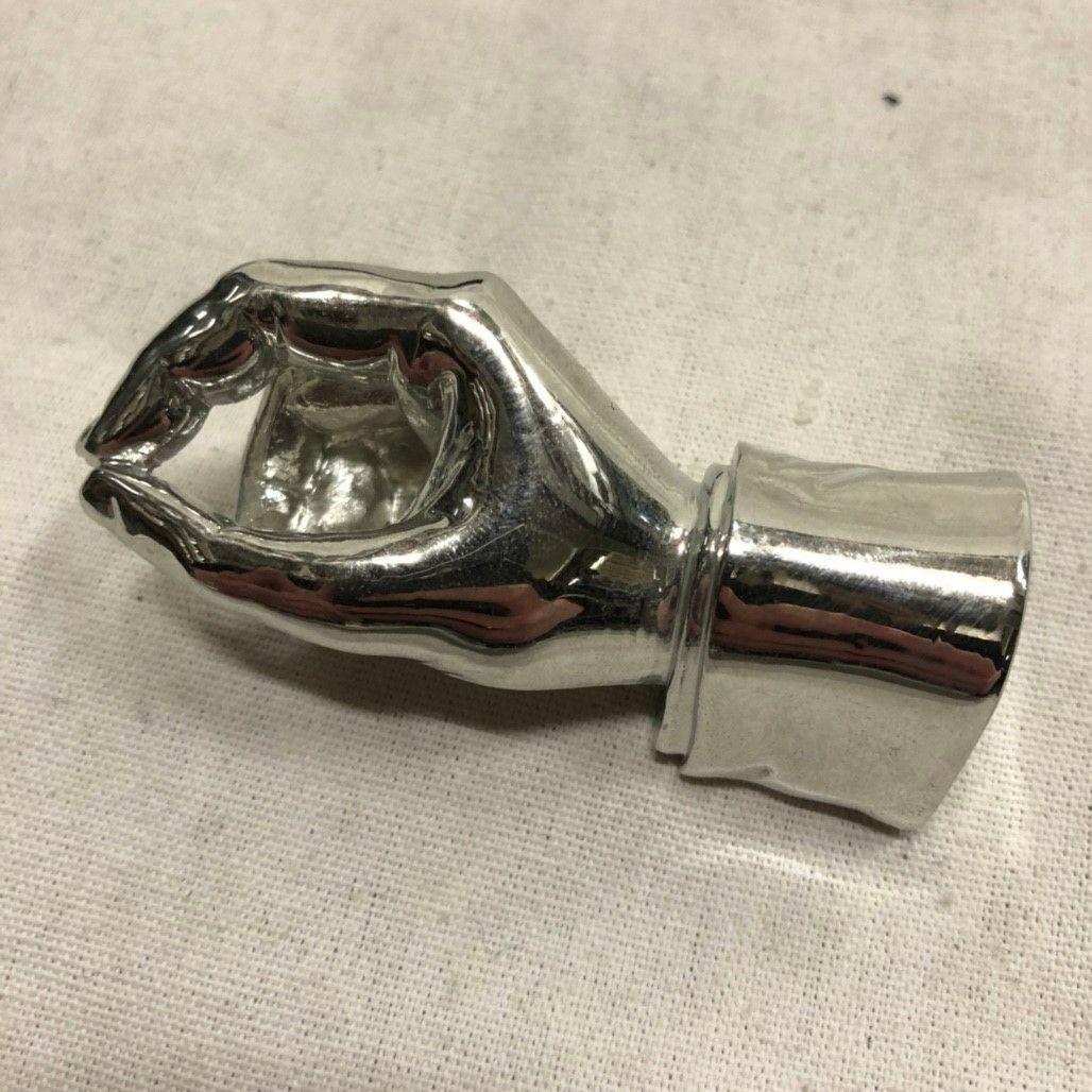 KC　Design　シルバー　銀　手　ハンド　デザイン　ペン　ホルダー　鉛筆