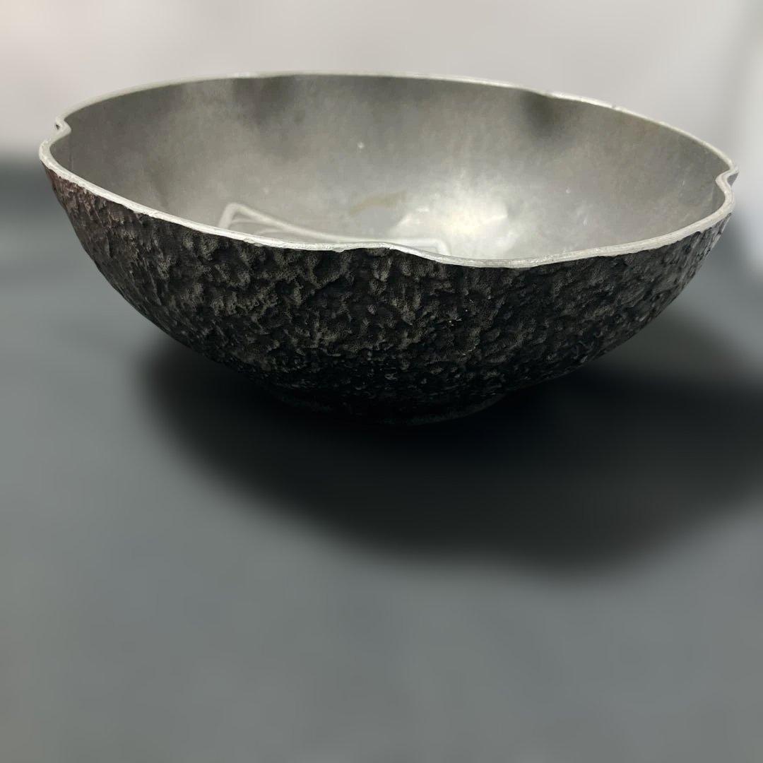(2-89)鶴デザインの錫製　煎茶道具　間村自造