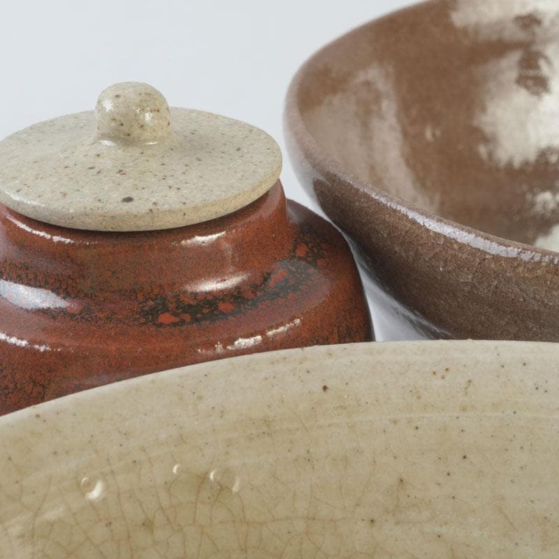 茶道具　日義窯　二代目　日義椿山作　茶碗　茶入　四点まとめて　V　A23