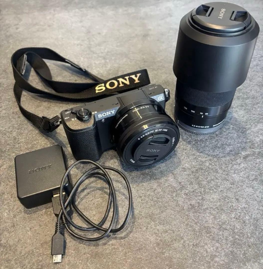SONY α5100 ミラーレスカメラ本体＋標準レンズ＋望遠レンズ