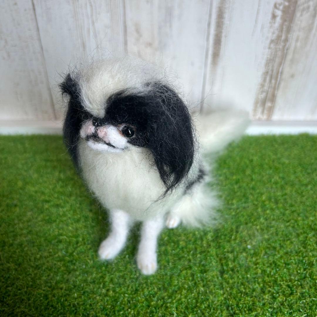 購入可能です。羊毛フェルト【狆】犬　※他にもオーダー受付中です。マック