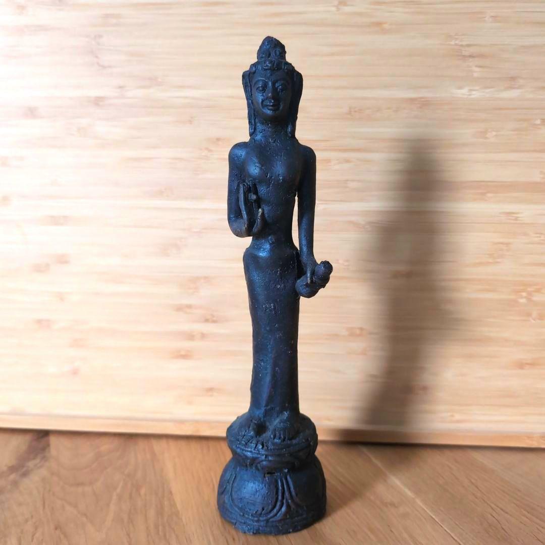 仏像型呼び鈴 青銅 ブロンズ 約30cm