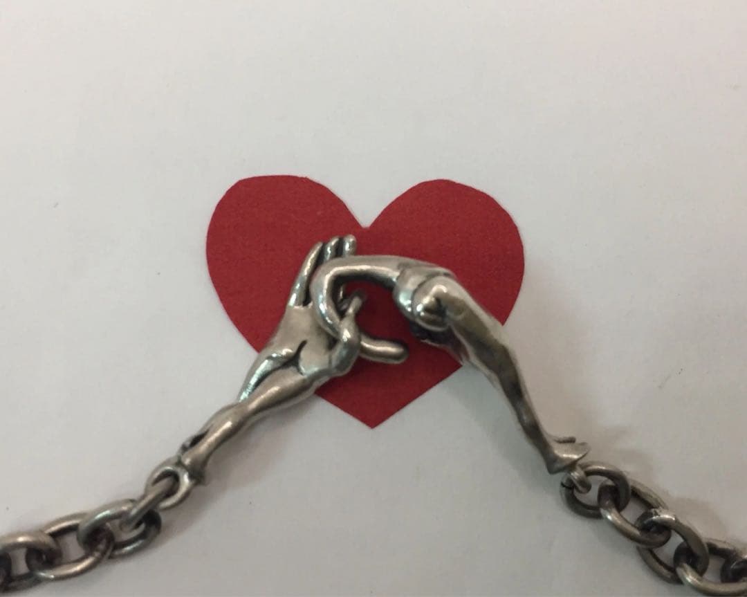 ❤️ック レスチェーン 丸1.2φ 50cmラブ ネックレス ハンドサイン