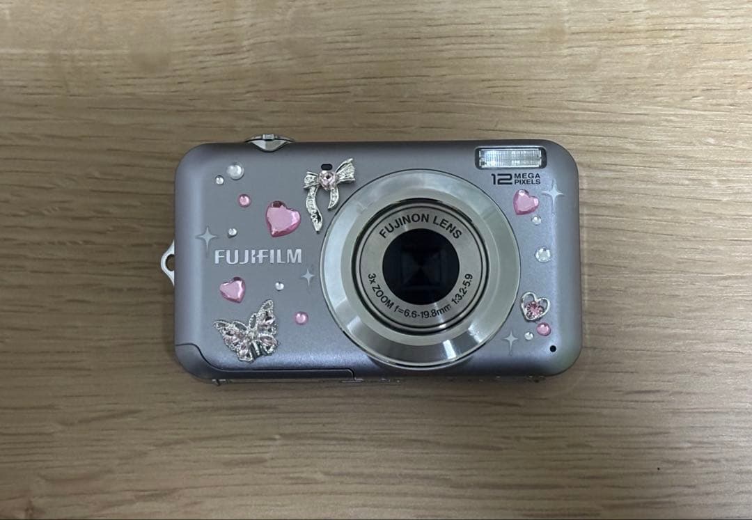 Fujifilm FinePix JV100 1220万画素 シルバー デコ済み