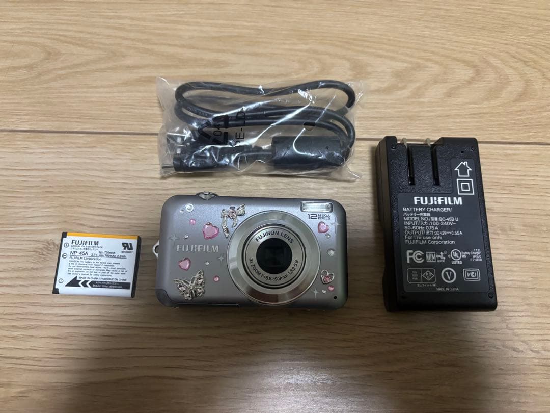 Fujifilm FinePix JV100 1220万画素 シルバー デコ済み