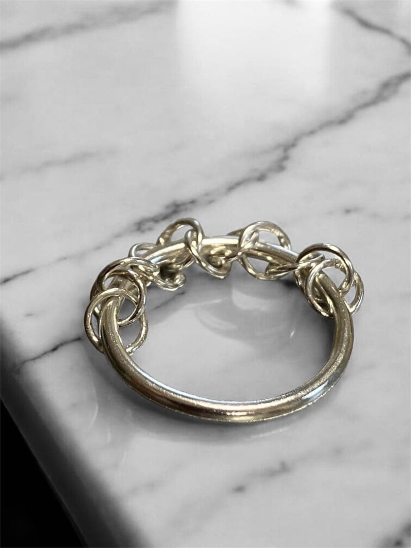 ハンドメイド　シルバーリング 7号 Charch jewelry