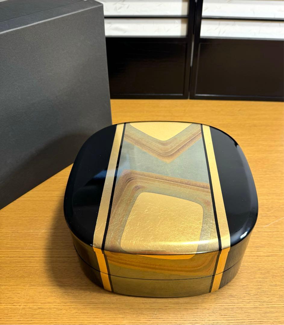 金沢金箔　箔一　古代箔　多目的重箱　未使用品　共箱