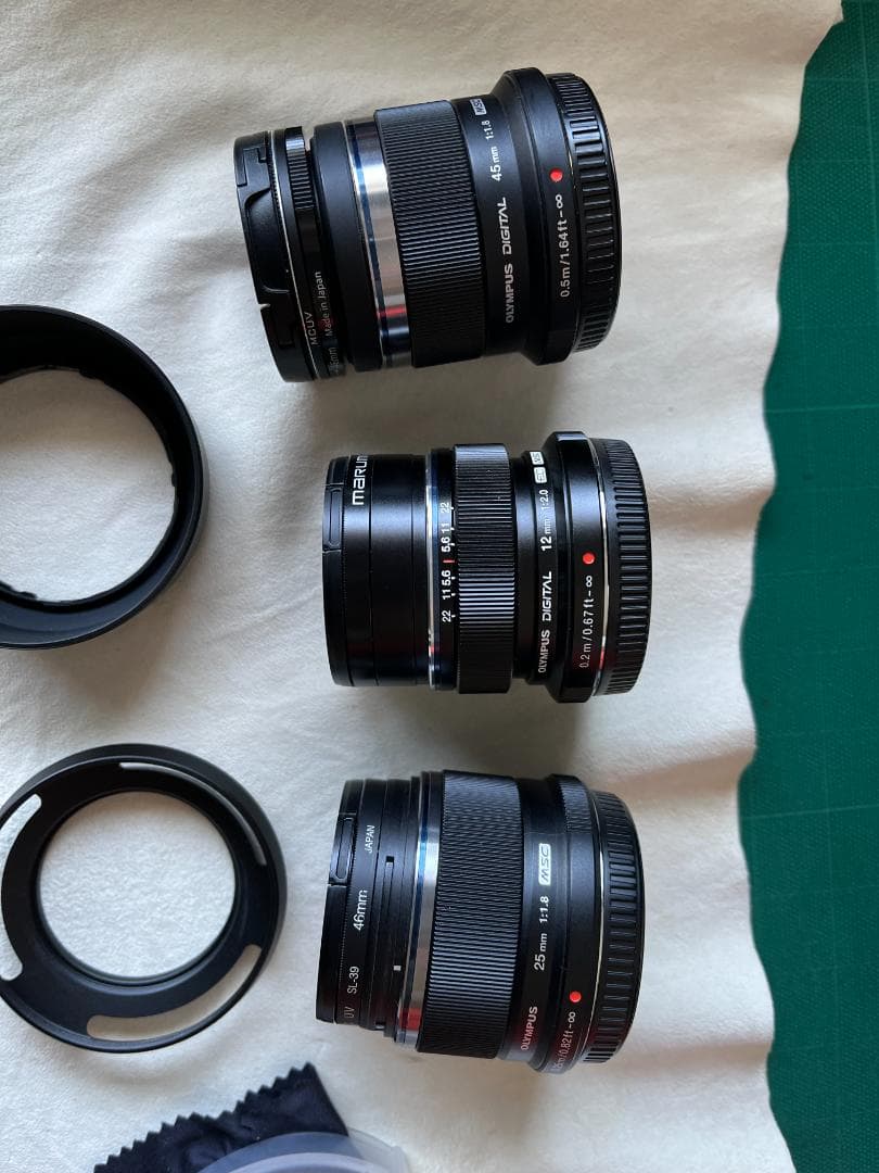 OLYMPUS 単焦点レンズ　12mm /25mm/45mm レンズ3本セット