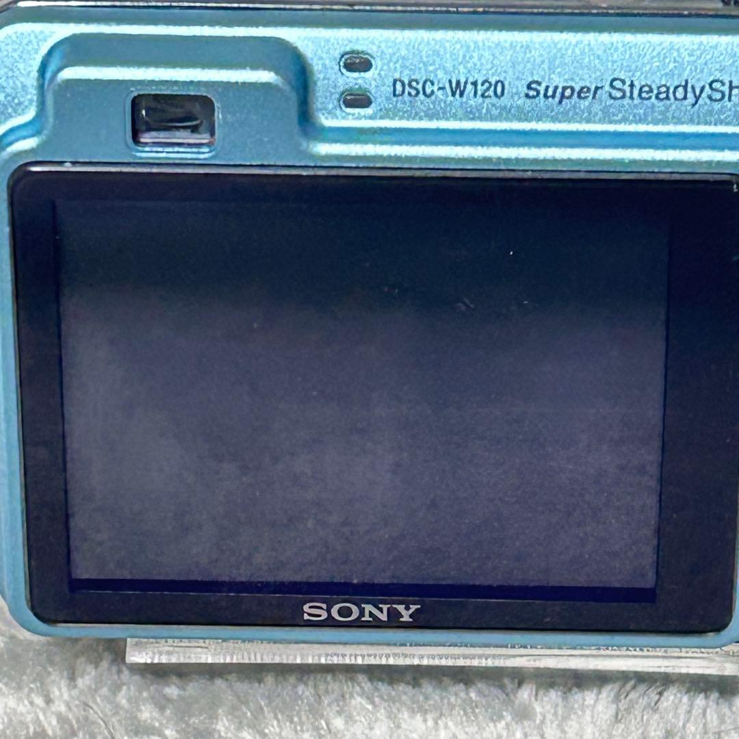 【動作品　美品】SONY Cyber-shot DSC-W120 コンデジ　青