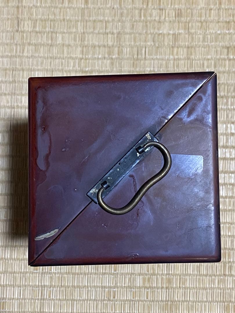 ♦明治時代工芸品 花見 野立て用 四段携帯弁当箱 提重 漆器 古美術品 骨董品