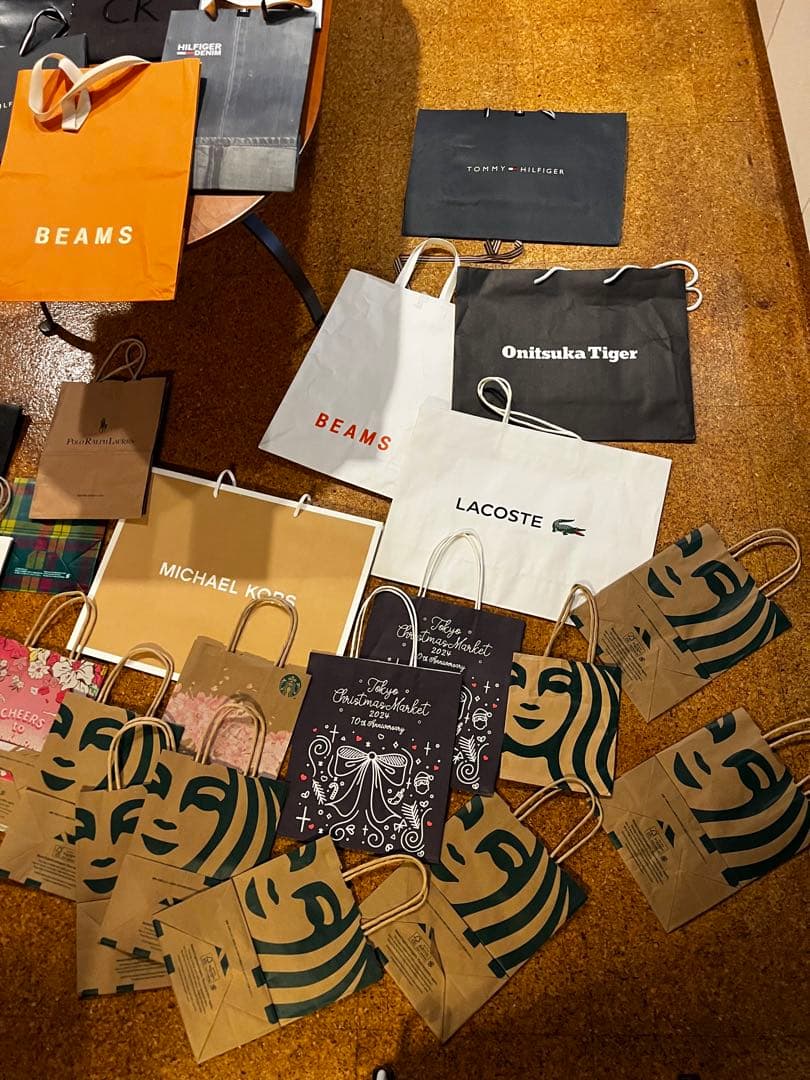 ショップ袋セット（BEAMS, LACOSTE, COACHなど）