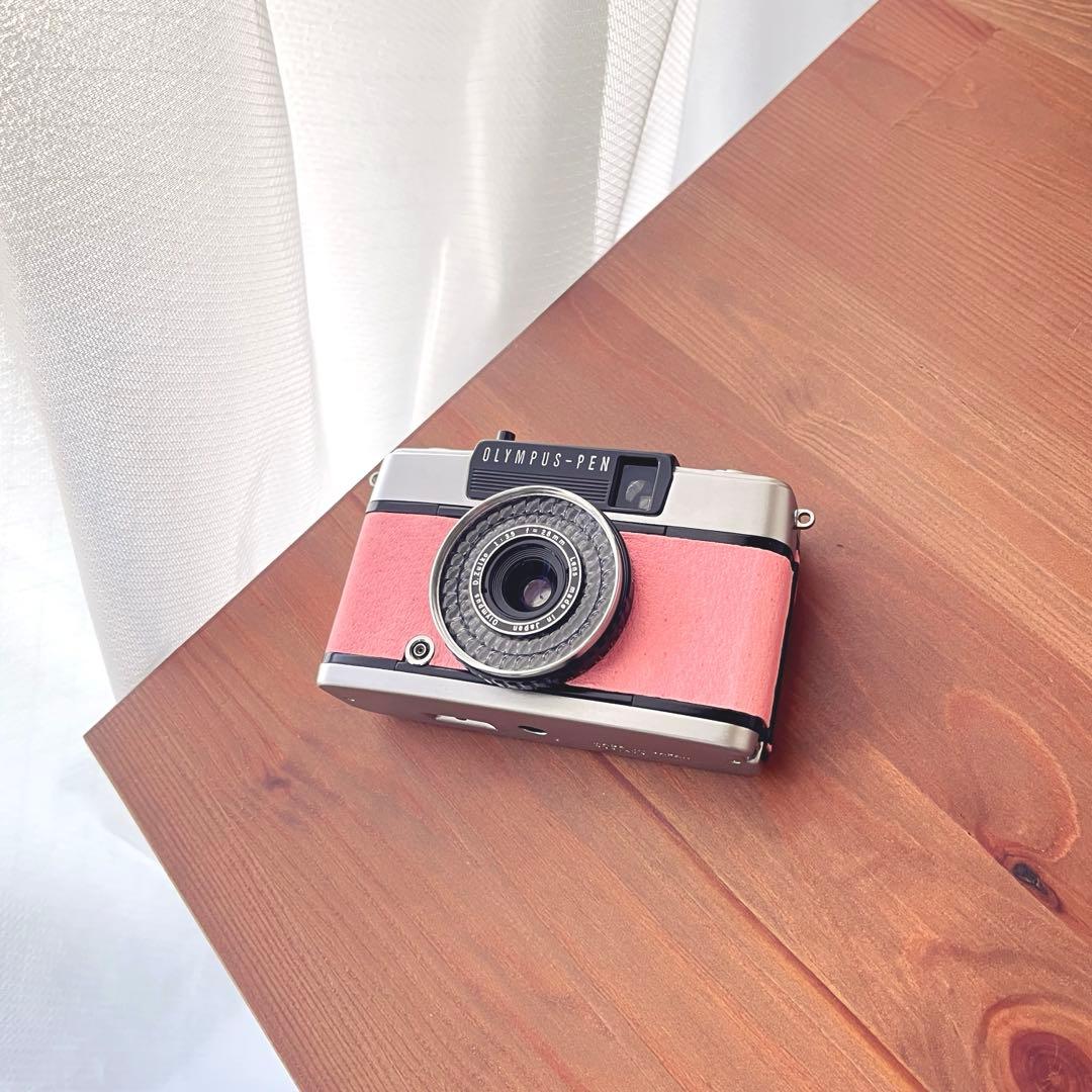 【美品・赤ベロOK】Olympus Pen EE-3シルバー×桜