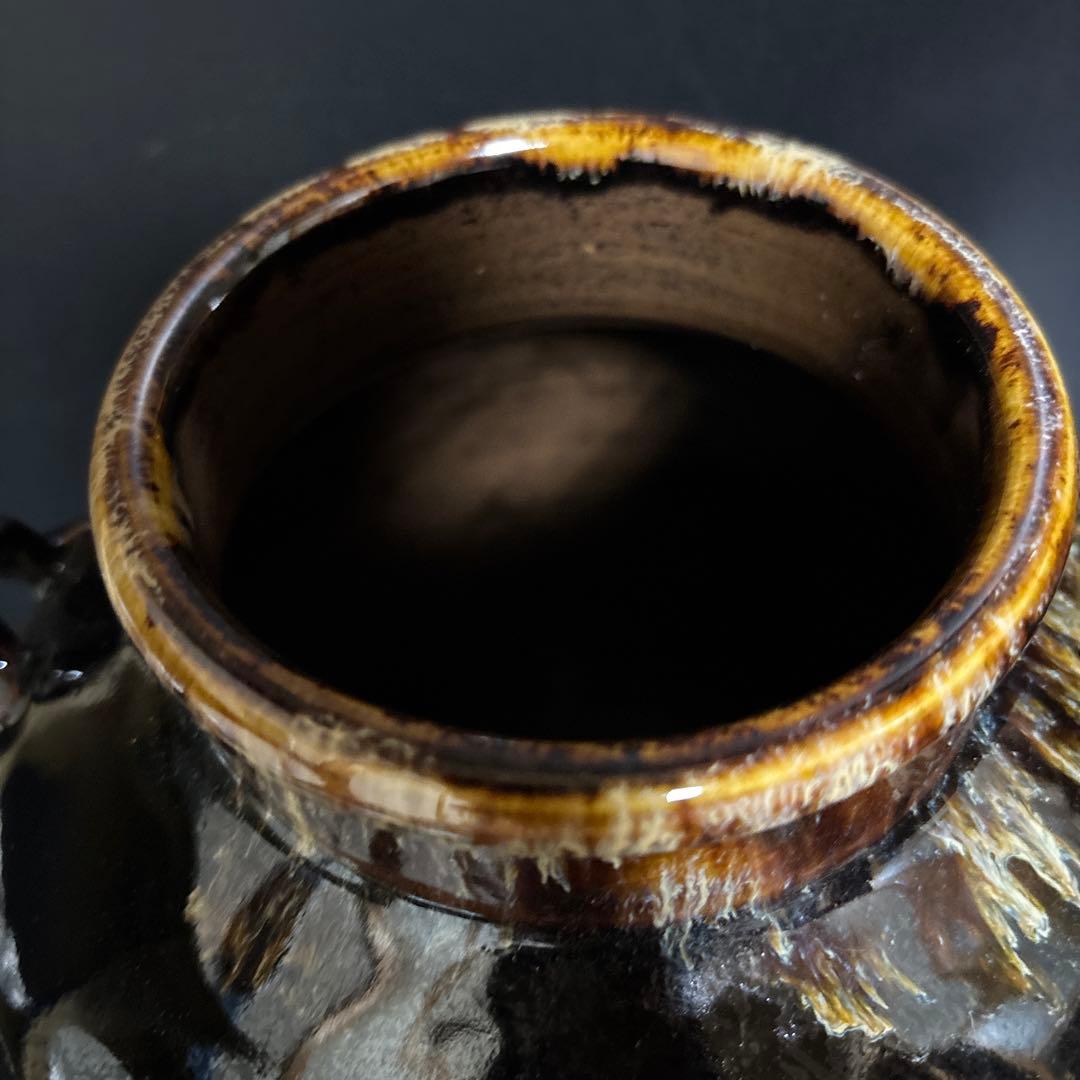 桶谷定一 天目釉 茶壺・茶壷