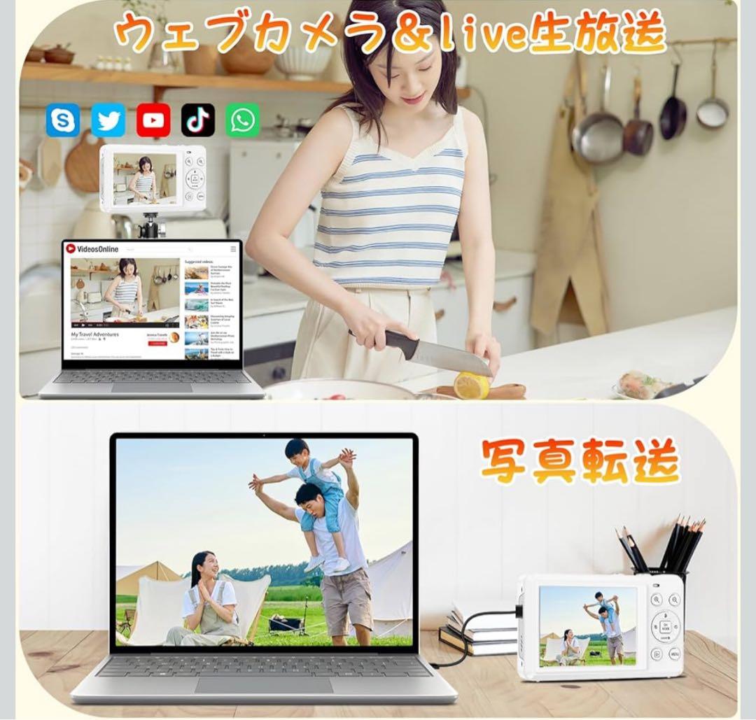 5K ULTRA HD 72.0 MEGA PIXELS デジタルカメラホワイト