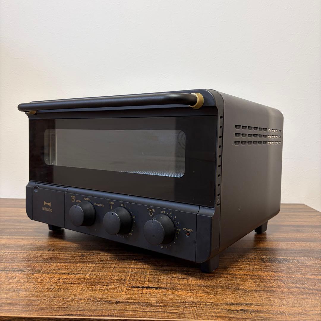 【美品】BRUNO スチーム&ベイク トースター　ブラック　BOE067-BK