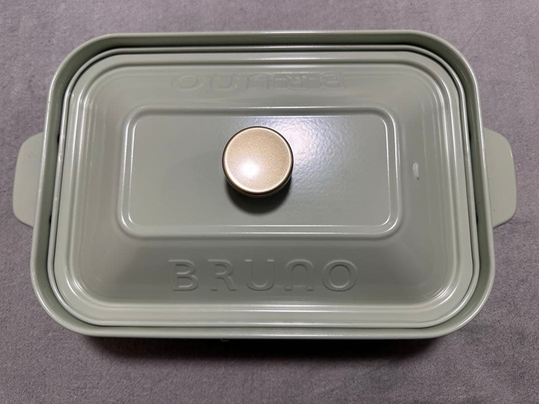 BRUNO コンパクトホットプレート セラミックコート鍋セット ブルーグレー