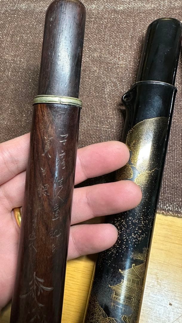 キセル入れ　煙管入れ　4点 江戸から大正　古美術　骨董
