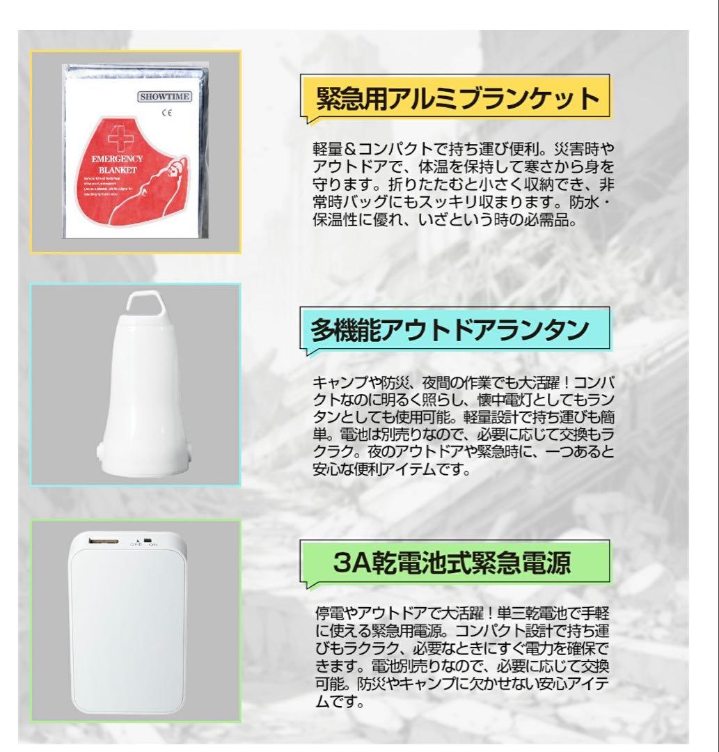 み様　【消防士監修】30L リュック型防災セット 47点　防災グッズ　地震　台風