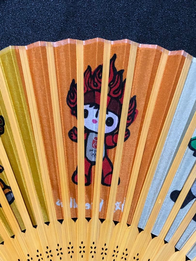 扇子　21cm Beijing Olympics 2008 SILK FAN