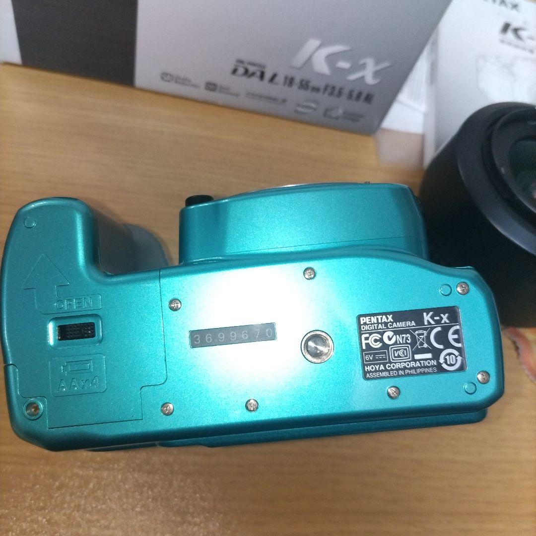 ペンタックス　PENTAX K-x レンズキット　ライトグリーン　単三電池駆動