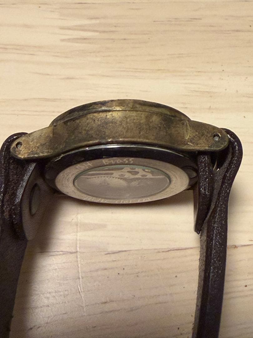 渡辺工房　手作り腕時計 手巻き真鍮モデル フローティングインデックス