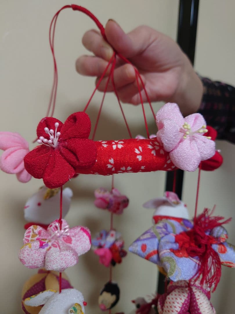 ハンドメイド★極美品★年女ひでばあちゃんが丁寧に作った縁起物の吊るし雛