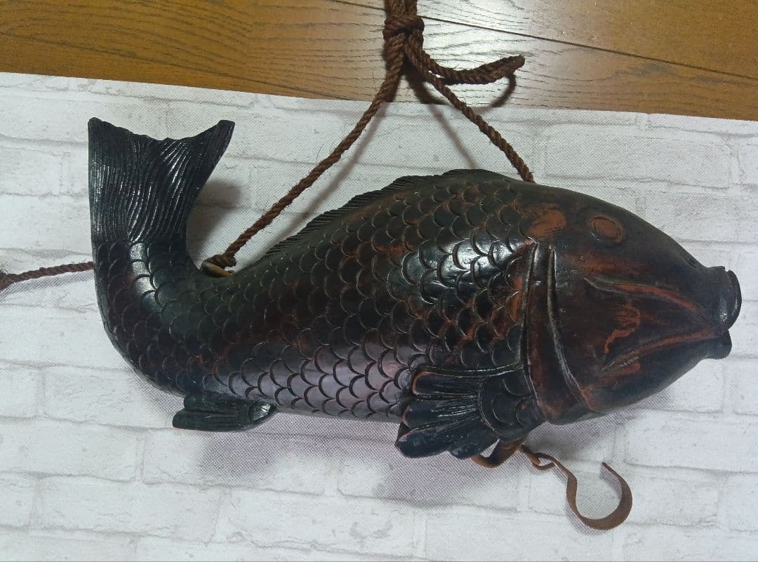 自在鉤 囲炉裏飾り 魚 鯉 骨董 工芸 飾り物