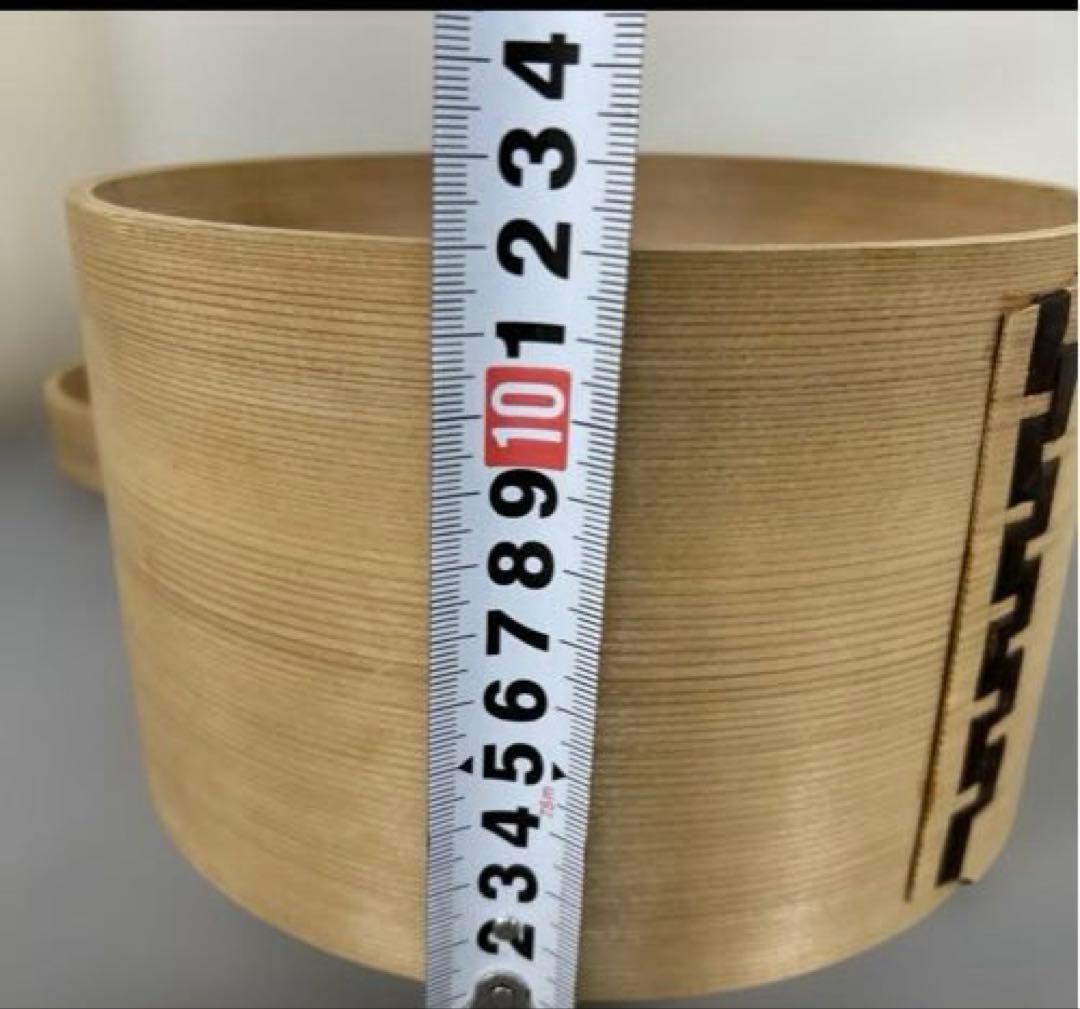 木製 円形　曲げわっぱ 蓋付き　木製　20cm