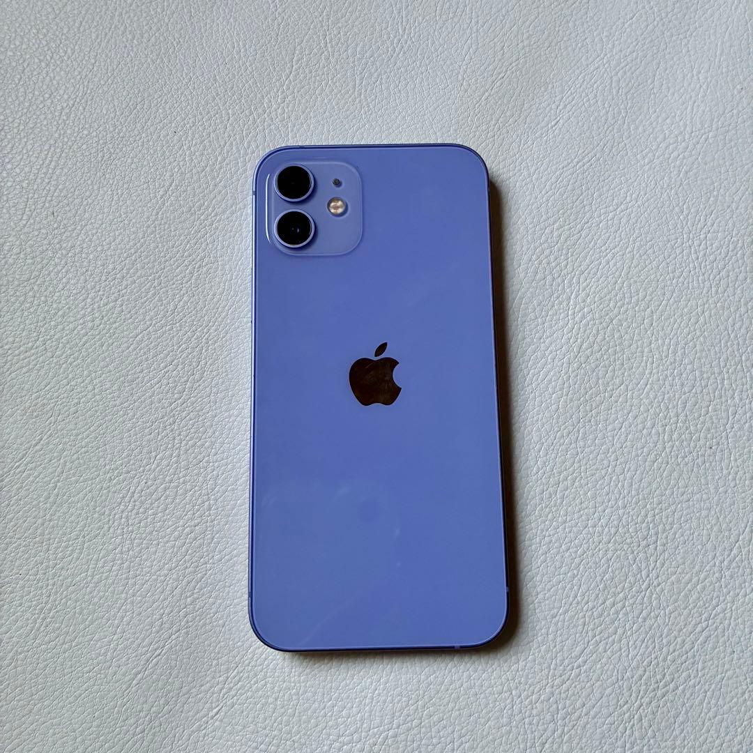 iPhone12 SIMフリー 初期化済み パープル 箱 シール ピン付き