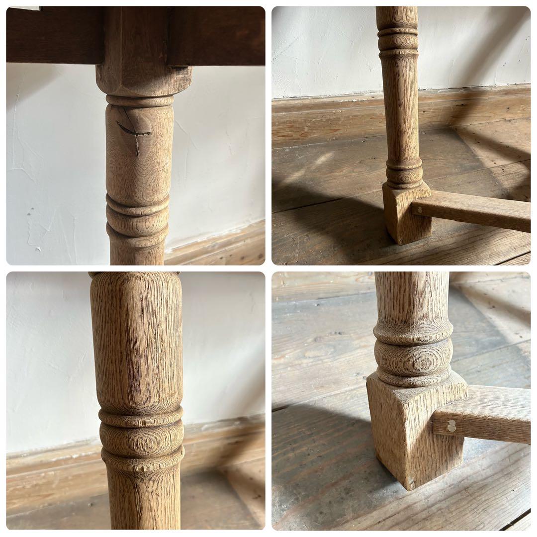 フランスアンティーク コンソールテーブル オーク　W90 デスク ディスプレイ