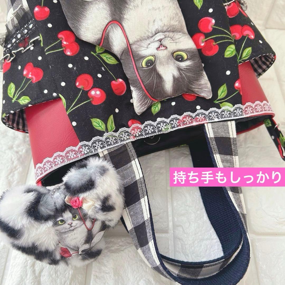 ゆ*ら様 新柄リトル ヤーン ハンターズ　コヤンイサムチョン　さくらんぼトートバ