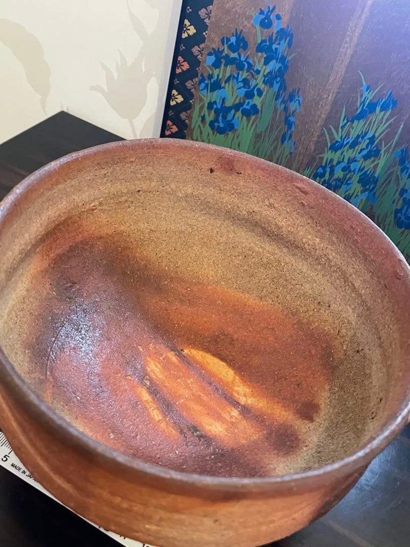 未使用　作家物　備前焼　湯呑み　陶器製お猪口 手作り陶器 ボウルとカップセット