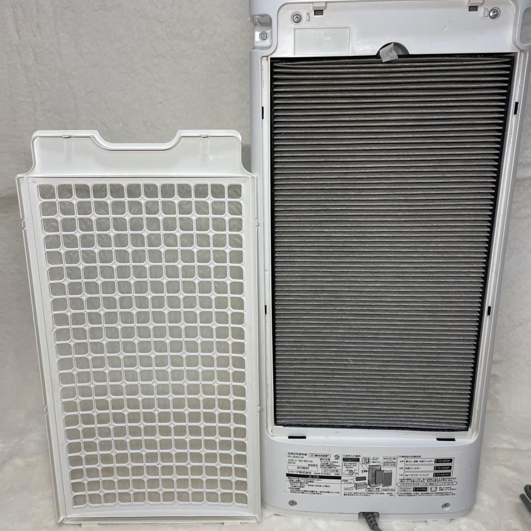 【美品】シャープ　加湿空気清浄機　KI-JS40-W プラズマクラスター