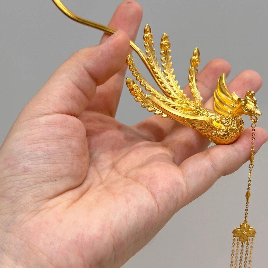 鳳凰フリンジ簪 新品未使用