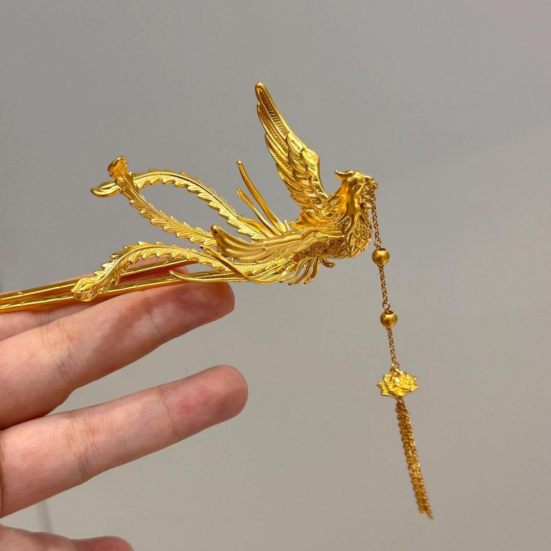 鳳凰フリンジ簪 新品未使用
