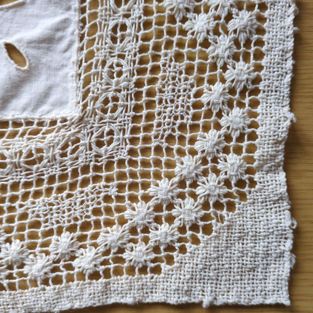 アンティークレース刺繍コットンテーブルクロス