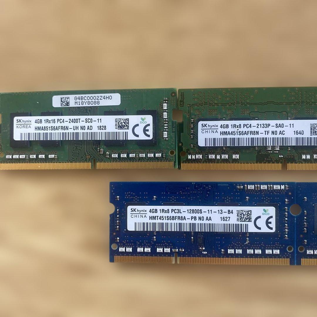 4GB DDR3 メモリ
