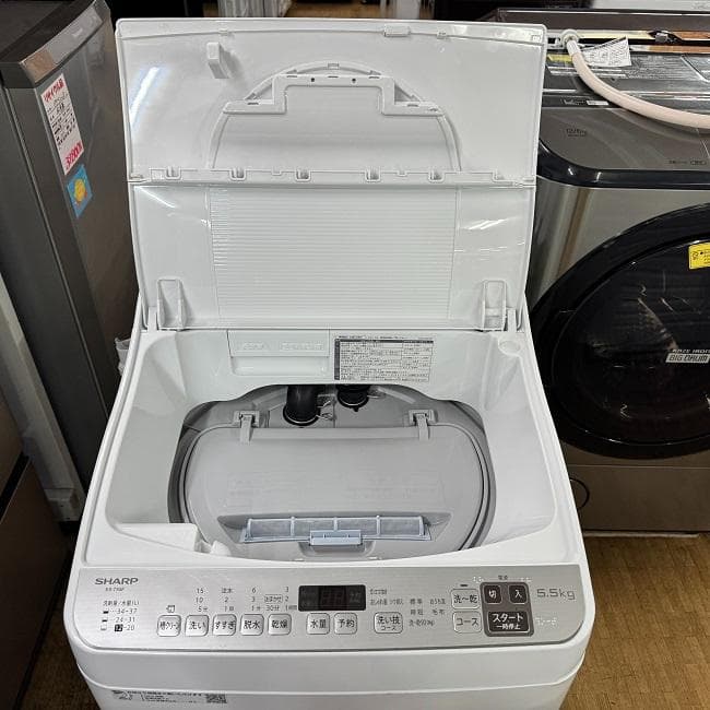 地域限定送料無料　美品【 SHARP 】シャープ 洗濯乾燥機 ES-TX5F