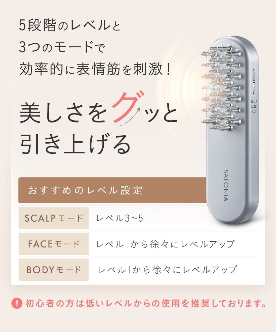 ★新品未使用★SALONIA《サロニアEMSリフトブラシ》デンキブラシ